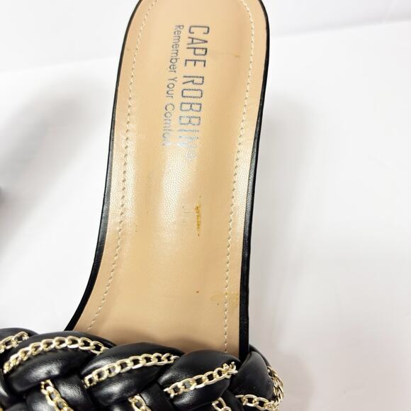 CAPE ROBBIN TILIO FAUX LEATHER DRESSY HEEL BLACK SIZE 10 NO BOX - Picture 5 of 8